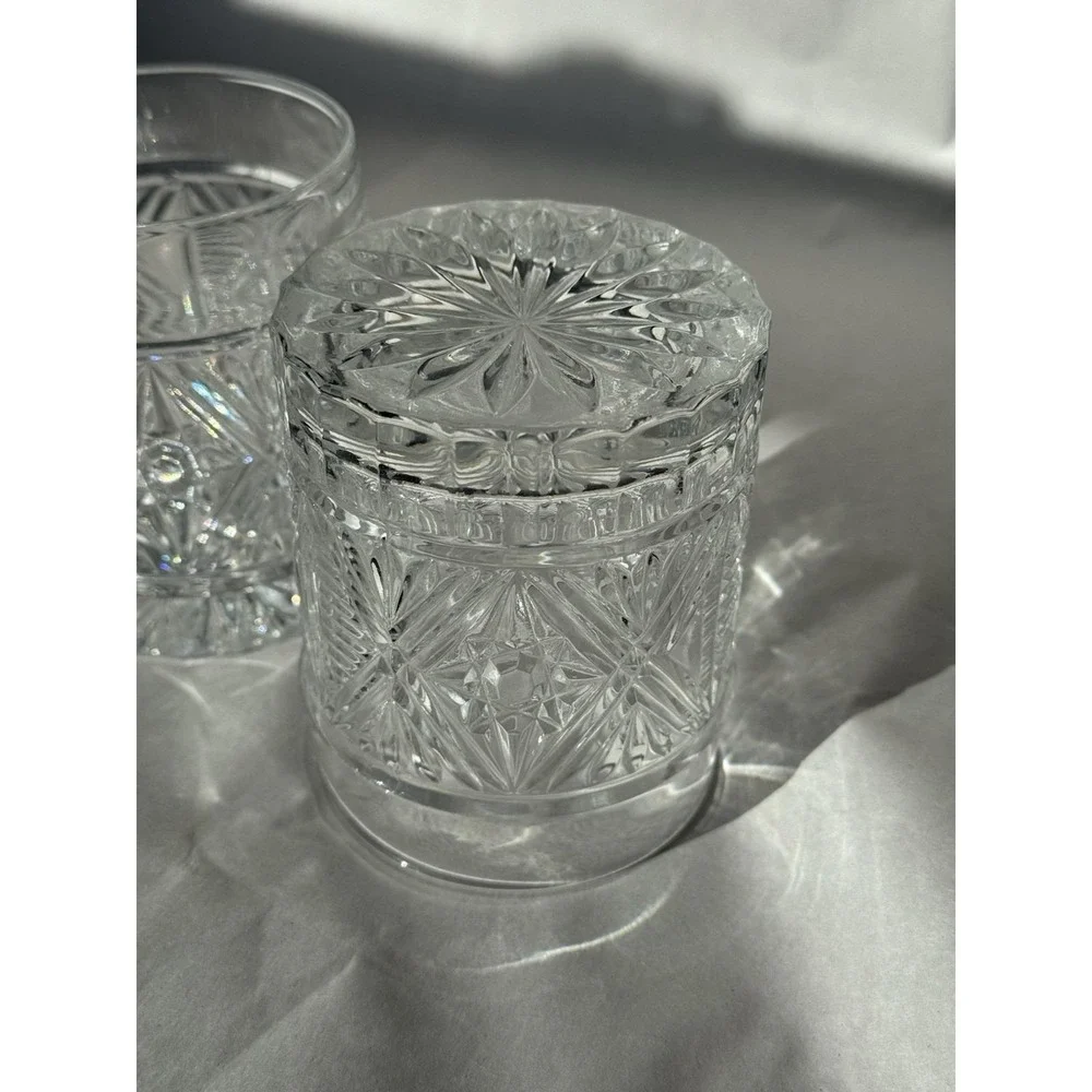 Oxford Crystal 2 PC Bohemia 24% Cut Crystal Double Old Fashioned Glass Polter